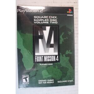 Square Enix Sampler Volume 2 Demo Disc Front Mission 4 PS2, brand new and sealed